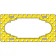 Scallop Yellow White Polka Dot Metal Novelty License Plate 12" x 6" (LP)