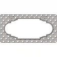 Scallop Grey White Polka Dot Metal Novelty License Plate 12" x 6" (LP)