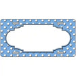 Light Blue White Polka Dot Metal Novelty License Plate LP-4360 12" x 6" (LP)