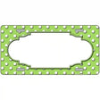 Scallop Lime Green White Polka Dot Metal Novelty License Plate 12" x 6" (LP)