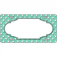 Scallop Mint White Polka Dot Metal Novelty License Plate 12" x 6" (LP)