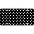 Black White Polka Dot Metal Novelty License Plate LP-4365 12" x 6" (LP)