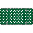 Green White Polka Dot Metal Novelty License Plate LP-4367 12" x 6" (LP)