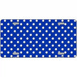 Blue White Polka Dot Metal Novelty License Plate LP-4368 12" x 6" (LP)