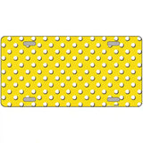 Yellow White Polka Dot Metal Novelty License Plate LP-4369 12" x 6" (LP)