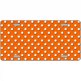 Orange White Polka Dot Metal Novelty License Plate LP-4370 12" x 6" (LP)