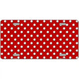 Red White Polka Dot Metal Novelty License Plate LP-4371 12" x 6" (LP)