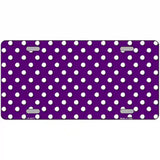 Purple White Polka Dot Metal Novelty License Plate LP-4373 12" x 6" (LP)