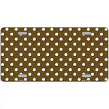 Brown White Polka Dot Metal Novelty License Plate LP-4374 12" x 6" (LP)