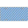 Light Blue White Polka Dot Metal Novelty License Plate LP-4375 12" x 6" (LP)