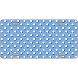 Light Blue White Polka Dot Metal Novelty License Plate LP-4375 12" x 6" (LP)