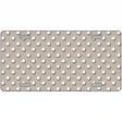 Tan White Polka Dot Metal Novelty License Plate LP-4377 12" x 6" (LP)
