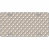 Tan White Polka Dot Metal Novelty License Plate LP-4377 12" x 6" (LP)