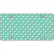 Mint White Polka Dot Metal Novelty License Plate LP-4379 12" x 6" (LP)