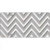 Grey White Chevron Metal Novelty License Plate LP-4474 12" x 6" (LP)