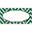 Green White Chevron Center Scallop Metal Novelty License Plate 12" x 6" (LP)