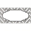 Grey White Chevron Center Scallop Metal Novelty License Plate 12" x 6" (LP)