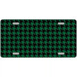 Green Black Houndstooth Metal Novelty License Plate 12" x 6" (LP)