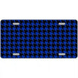 Blue Black Houndstooth Metal Novelty License Plate 12" x 6" (LP)