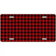 Red Black Houndstooth Metal Novelty License Plate 12" x 6" (LP)
