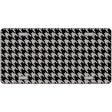 Grey Black Houndstooth Metal Novelty License Plate 12" x 6" (LP)