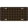 Brown Black Houndstooth Metal Novelty License Plate 12" x 6" (LP)