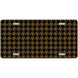 Brown Black Houndstooth Metal Novelty License Plate 12" x 6" (LP)
