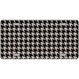 Tan Black Houndstooth Metal Novelty License Plate 12" x 6" (LP)
