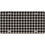 Tan Black Houndstooth Metal Novelty License Plate 12" x 6" (LP)