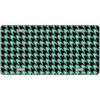 Mint Black Houndstooth Metal Novelty License Plate 12" x 6" (LP)