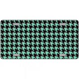 Mint Black Houndstooth Metal Novelty License Plate 12" x 6" (LP)