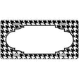 White Black Houndstooth Scallop Center Metal Novelty License Plate 12" x 6" (LP)