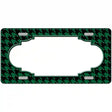 Green Black Houndstooth Scallop Center Metal Novelty License Plate 12" x 6" (LP)