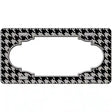Grey Black Houndstooth Scallop Center Metal Novelty License Plate 12" x 6" (LP)