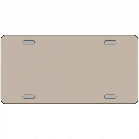 Tan Solid Metal Novelty License Plate 12" x 6" (LP)