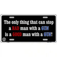 Stop A Bad Man Metal Novelty License Plate 12" x 6" (LP)