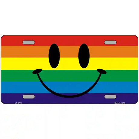 Smiley Face Metal Novelty License Plate 12" x 6" (LP)