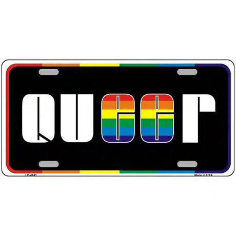 Queer Metal Novelty License Plate 12" x 6" (LP)