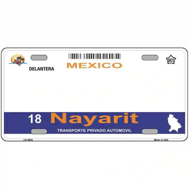 Nayarit Mexico Novelty Metal License Plate 12" x 6" (LP)