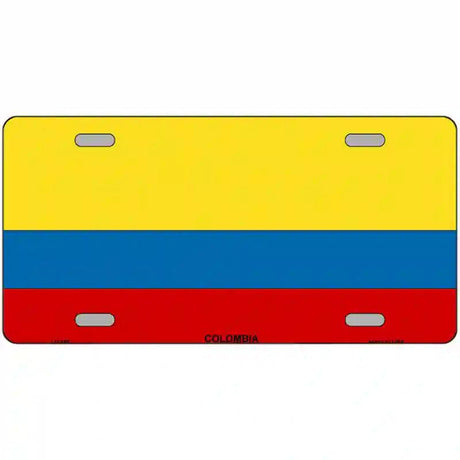 Colombia Flag Metal Novelty License Plate 12" x 6" (LP)