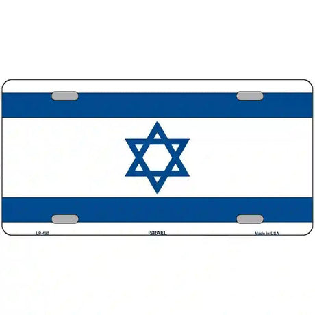 Israel Flag Metal Novelty License Plate 12" x 6" (LP)