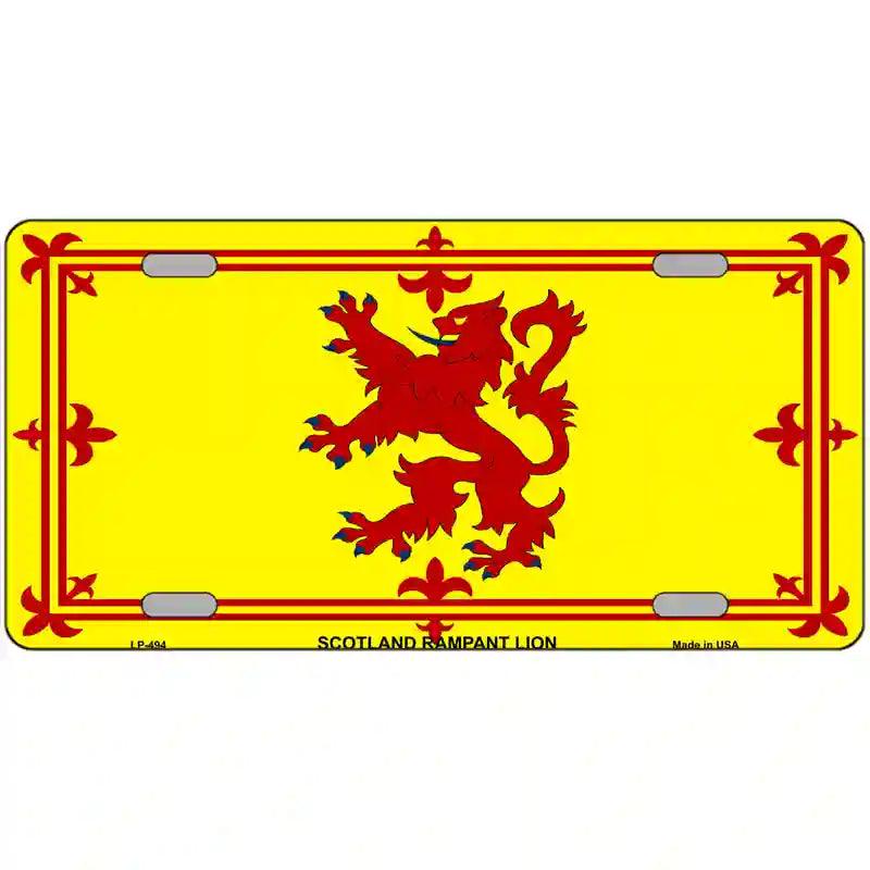 Scotland Lion Flag Metal Novelty License Plate 12" x 6" (LP)