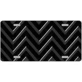 Black Light Black Chevron Metal Novelty License Plate 12" x 6" (LP)