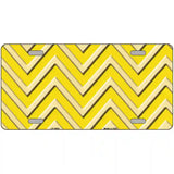 Yellow Light Yellow Chevron Metal Novelty License Plate 12" x 6" (LP)