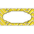 Yellow Light Yellow Scallop Chevron Metal Novelty License Plate 12" x 6" (LP)