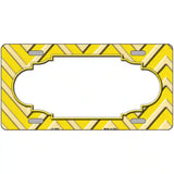 Yellow Light Yellow Scallop Chevron Metal Novelty License Plate 12" x 6" (LP)