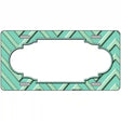 Mint Light Mint Scallop Chevron Metal Novelty License Plate 12" x 6" (LP)