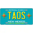 Taos Teal New Mexico Novelty License Plate 12" x 6" (LP)