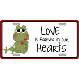 Love In Our Hearts Frog Metal Novelty License Plate 12" x 6" (LP)