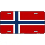Norway Flag Metal Novelty License Plate 12" x 6" (LP)
